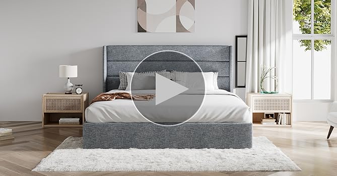 Amazon.com: SHA CERLIN Full Size Lift Up Storage Bed/Modern